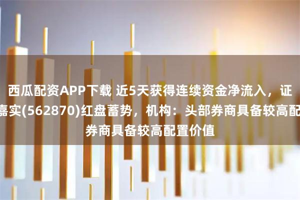 西瓜配资APP下载 近5天获得连续资金净流入,证券ETF嘉实(562870)红盘蓄势,机构:头部券商具备较高配置价值